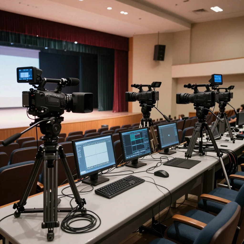 Professional multi-camera live production setup